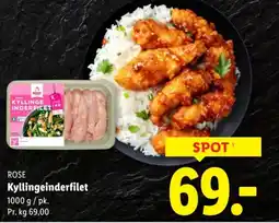 Lidl ROSE Kyllingeinderfilet tilbud