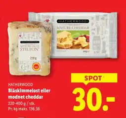 Lidl HATHERWOOD Blåskimmelost eller modnet cheddar tilbud