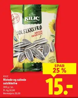Lidl KILIC Ristede og saltede solsikkefrø tilbud