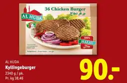 Lidl AL HUDA Kyllingeburger tilbud