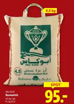 Lidl ABU KASS Basmatiris tilbud
