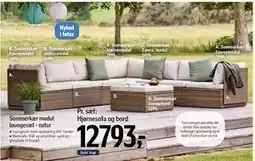 Føtex Sommerkær modul loungesæt - natur tilbud
