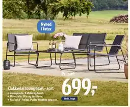 Føtex Klokkedal loungesæt - sort tilbud