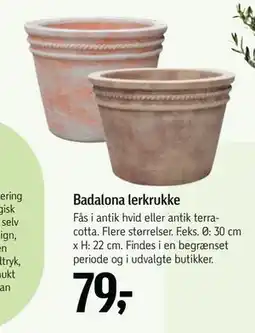 Føtex Badalona lerkrukke tilbud