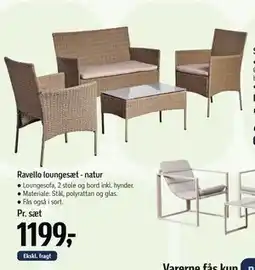 Føtex Ravello loungesæt - natur tilbud