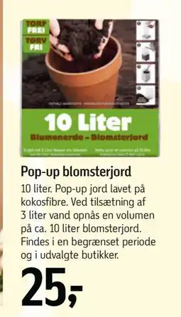Føtex Pop-up blomsterjord tilbud