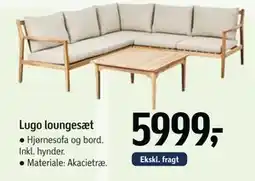 Føtex Lugo loungesæt tilbud