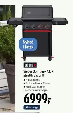 Føtex Weber Spirit epx 435R stealth gasgrill tilbud