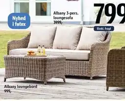 Føtex Albany 3-pers. loungesofa tilbud