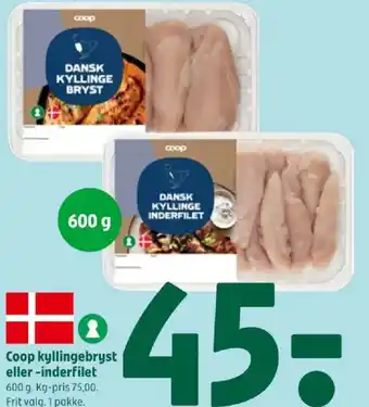 Coop kyllingebryst eller -inderfilet