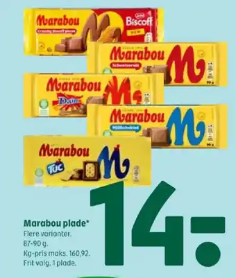 Marabou plade