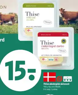 Coop 365 Thise økologisk skiveost tilbud