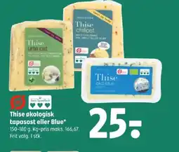 Coop 365 Thise økologisk tapasost eller Blue tilbud