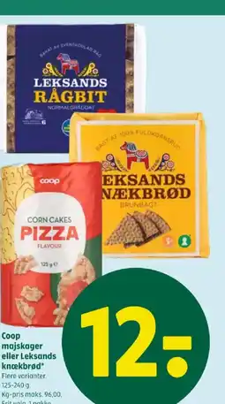 Coop 365 Coop majskager eller Leksands knækbrød tilbud