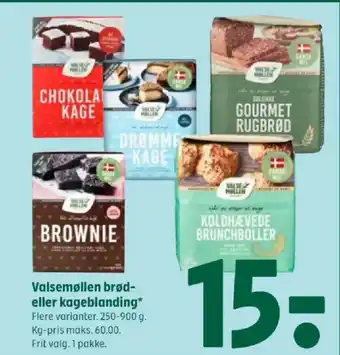 Coop 365 Valsemøllen brød- eller kageblanding tilbud