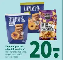 Coop 365 Elephant pretzels eller Salt crackers tilbud