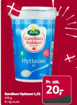 Fleggaard Karolines Hytteost 4,5% tilbud