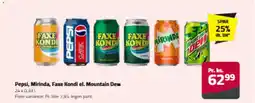 Fleggaard Pepsi, Mirinda, Faxe Kondi el. Mountain Dew tilbud