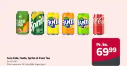 Fleggaard Coca Cola, Fanta, Sprite el. Fuze Tea tilbud