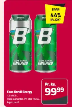 Fleggaard Faxe kondi energy tilbud