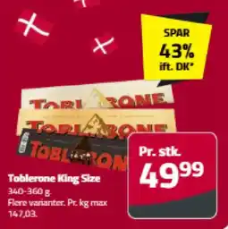 Fleggaard Toblerone King Size tilbud