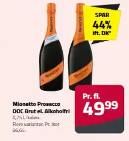 Fleggaard Mionetto Prosecco DOC Brut el. Alkoholfri tilbud