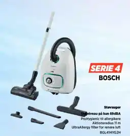 Power SERIE 4 BOSCH Støvsuger Stoniveau på kun 69dBA tilbud