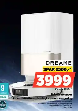 Power Dreame robotstøvsuger snavsdetektionsteknologi - præcis rengøring tilbud