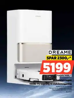 Power Dreame robotstøvsuger 19500 pa sugning til dybderengøring tilbud