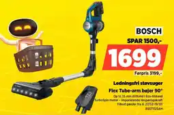 Power Bosch ledningsfri støvsuger flex tube-arm bøjer 90 tilbud