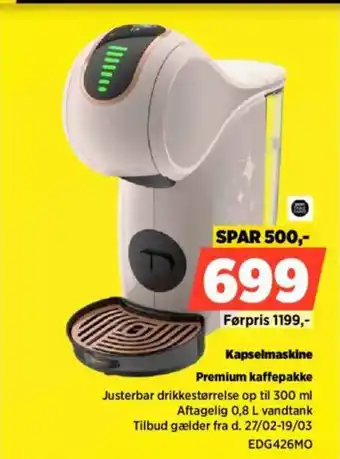 Power Kapselmaskine Premium kaffepakke tilbud
