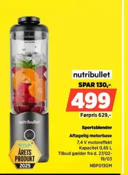 Power Nutribullet sportsblender aftagelig motorbase tilbud