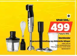 Power Stavblender Ergonomisk håndtag og slidstærke klinger tilbud