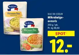 Lidl DUC DE COEUR Mikrobølge- ovnsris tilbud