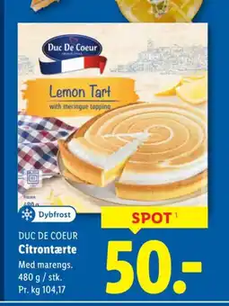 Lidl DUC DE COEUR Citrontærte tilbud