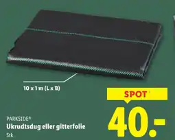 Lidl PARKSIDE® Ukrudtsdug eller gitterfolie tilbud