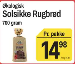 ABC Lavpris Økologisk Solsikke Rugbrød tilbud