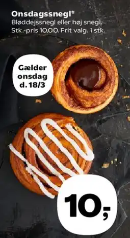 SuperBrugsen Onsdagssnegl tilbud