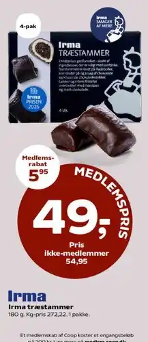 SuperBrugsen Irma træstammer tilbud