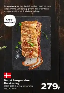 SuperBrugsen Dansk krogmodnet flæskesteg tilbud