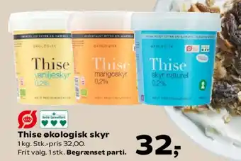 SuperBrugsen Thise økologisk skyr tilbud