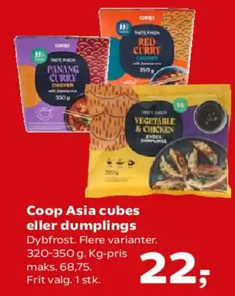 SuperBrugsen Coop Asia cubes eller dumplings tilbud