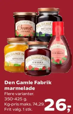 SuperBrugsen Den Gamle Fabrik marmelade tilbud