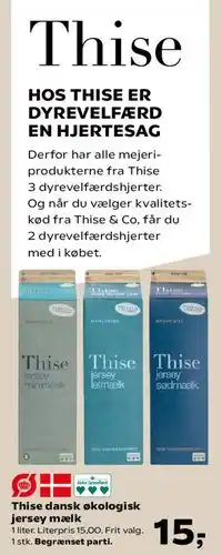 SuperBrugsen Thise dansk økologisk jersey mælk tilbud