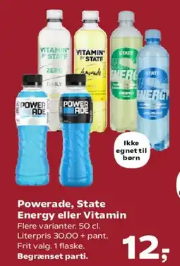 SuperBrugsen Powerade, State Energy eller Vitamin tilbud