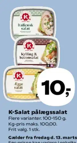 Kvickly K-Salat pålægssalat tilbud