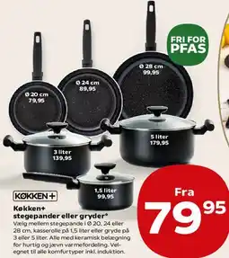 SuperBrugsen Køkken+ stegepander eller gryder tilbud