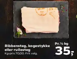 Kvickly Ribbensteg, kogestykke eller rullesteg tilbud