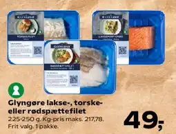 Kvickly Glyngøre lakse-, torske- eller rødspættefilet tilbud