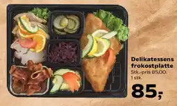 Kvickly Delikatessens frokostplatte tilbud